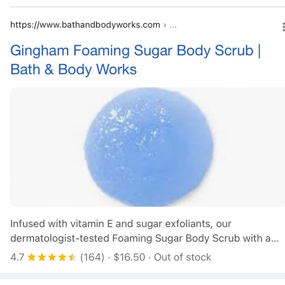 🔹1-Bath & Body Works “Gingham” 8oz Foaming Sugar Body Scrub, NWT & Gift Wrapped - Picture 4 of 4